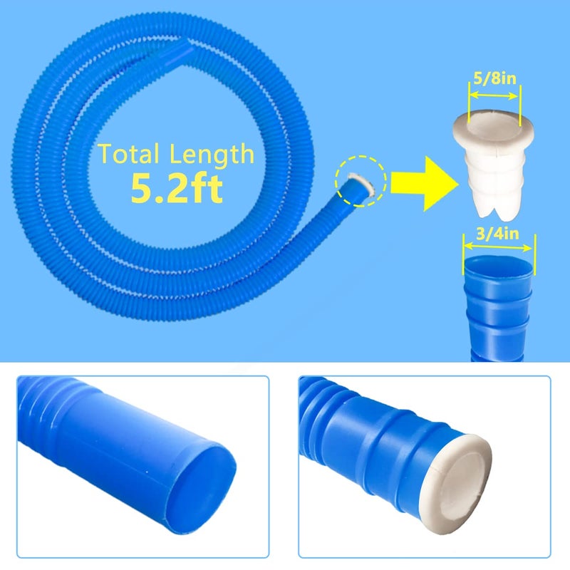 Forestchill Universal Drain Hose for Air Conditoner, Inlet Hose for Semi-Automatic Washing Machine, 5.2 Ft - Image 2